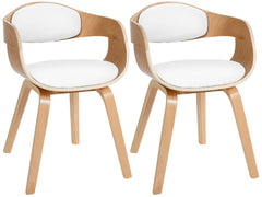 2er Set Stühle Kingston Kunstleder - natura/weiß