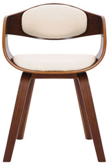 2er Set Stühle Kingston Kunstleder - walnuss/creme