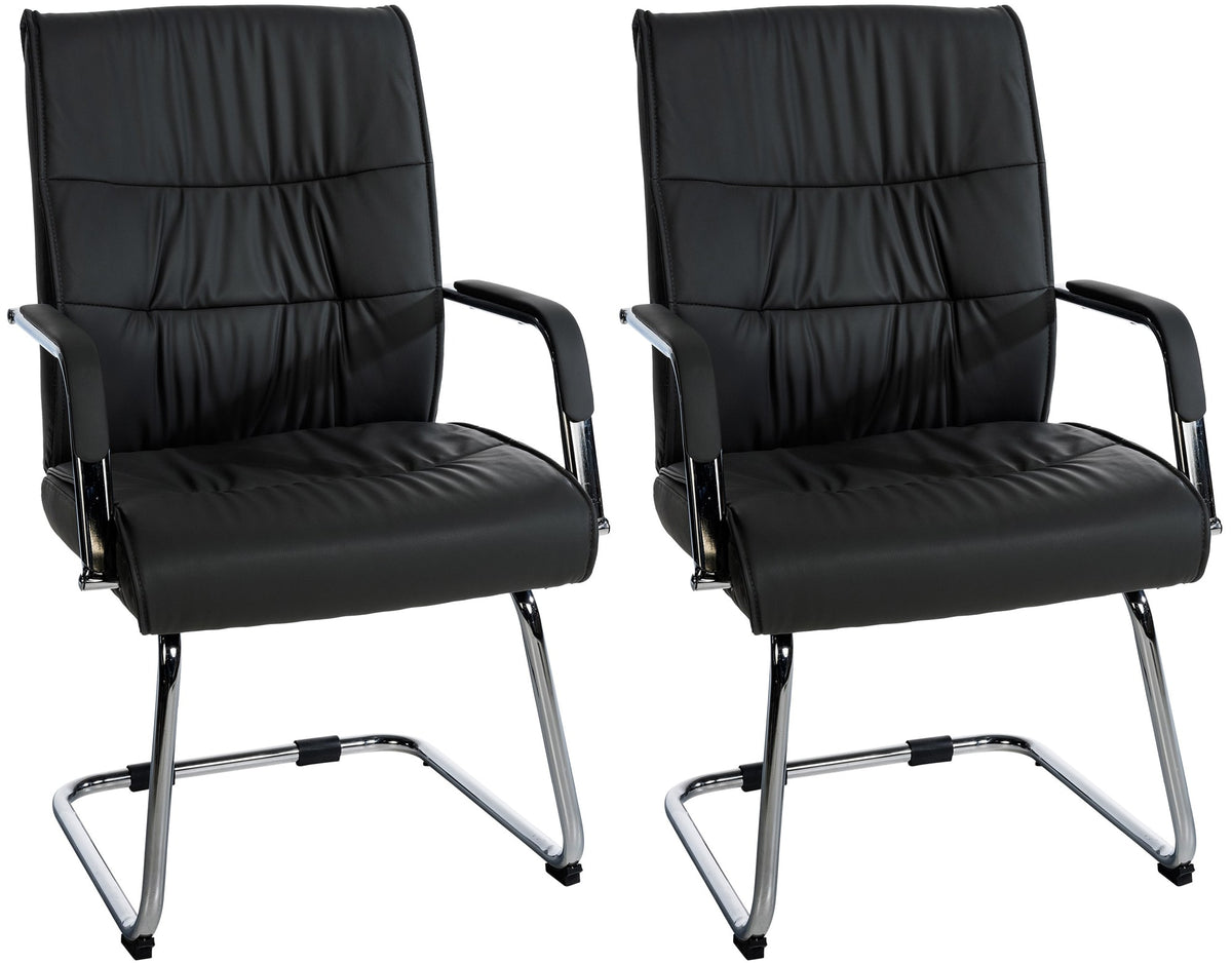 2er Set Besucherstühle Sievert - schwarz
