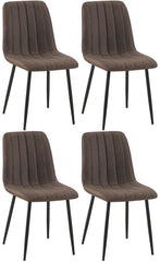 4er Set Stühle Dijon Stoff - braun