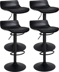 4er Set Barhocker Aveiro Kunstleder - schwarz