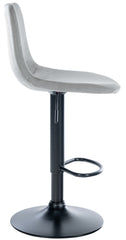 2er Set Barhocker Divo Samt Schwarz - grau