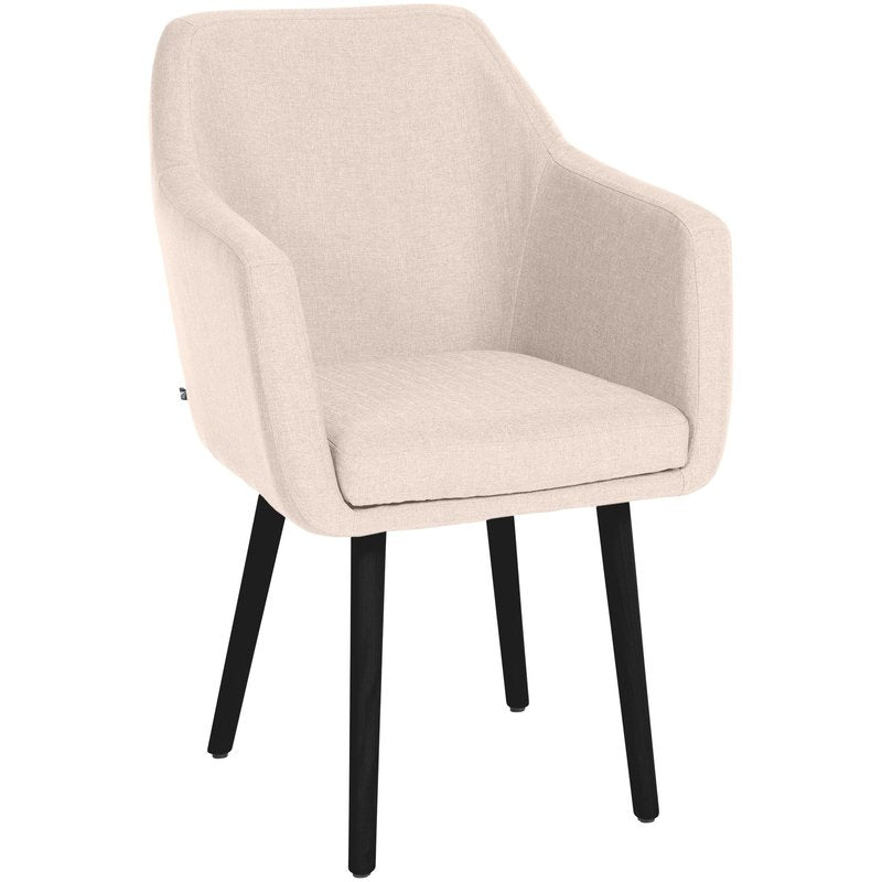 Besucherstuhl Utrecht Stoff schwarz - beige