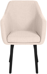 Besucherstuhl Utrecht Stoff schwarz - beige
