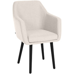 Besucherstuhl Utrecht Stoff schwarz - creme