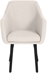 Besucherstuhl Utrecht Stoff schwarz - creme