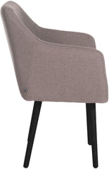 Besucherstuhl Utrecht Stoff schwarz - taupe