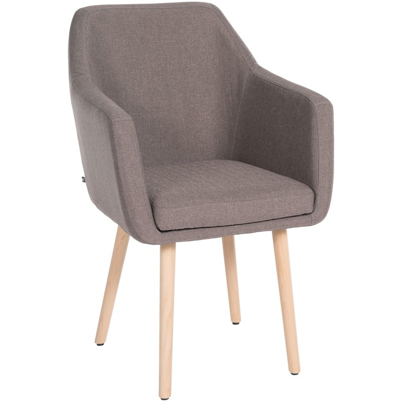 Besucherstuhl Utrecht Stoff natura - taupe