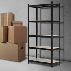 Lagerregal 90x40x180 cm - schwarz