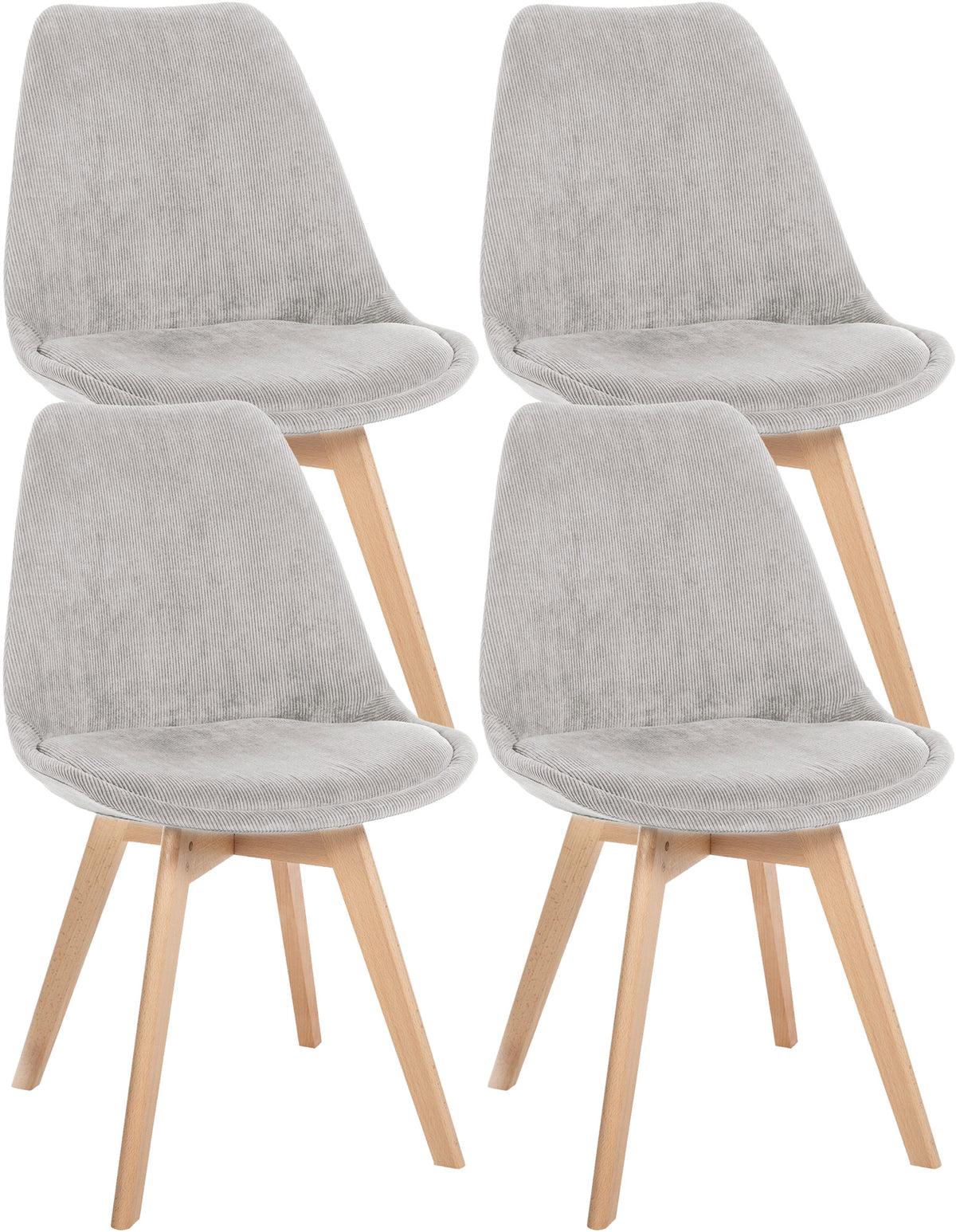 4er Set Stuhl Linares Cord - beige