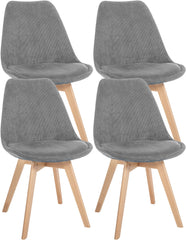 4er Set Stuhl Linares Cord - grau