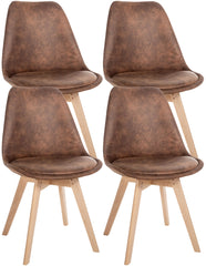 4er Set Stuhl Linares Vintage - braun