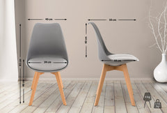 4er Set Stuhl Linares - grau