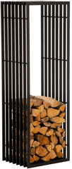 Kaminholzständer Irving 40x50x150 - schwarz-matt