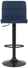 4er Set Barhocker Feni Samt - blau