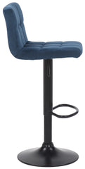 4er Set Barhocker Feni Samt - blau