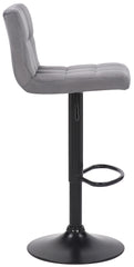 4er Set Barhocker Feni Samt - grau