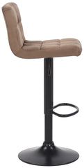 4er Set Barhocker Feni Samt - braun