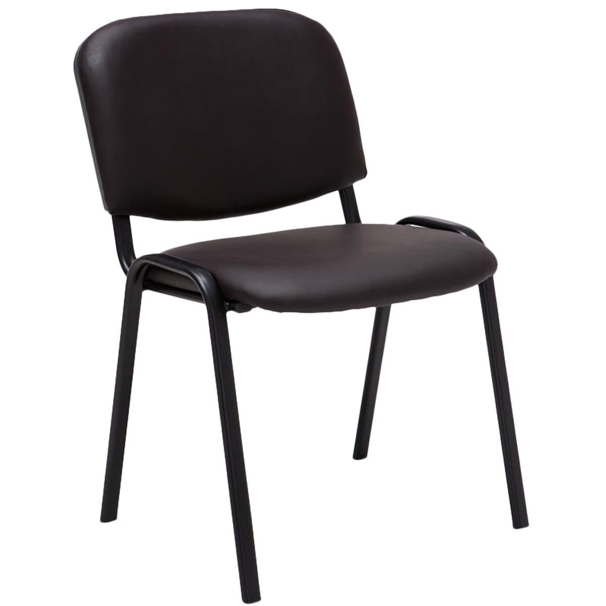 Besucherstuhl Ken Kunstleder - braun