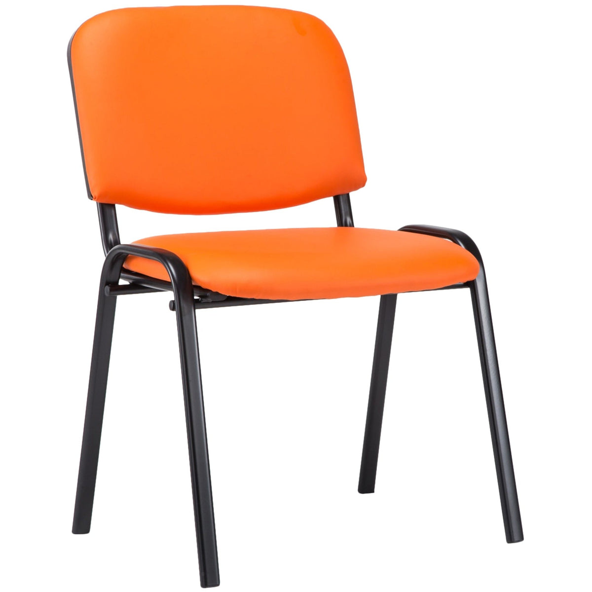 Besucherstuhl Ken Kunstleder - orange