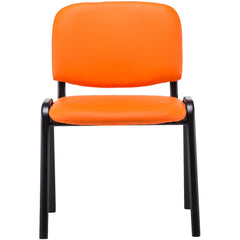 Besucherstuhl Ken Kunstleder - orange