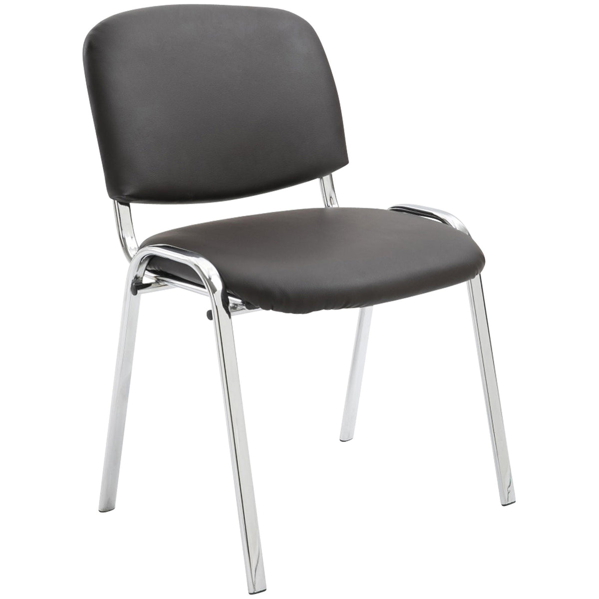 Besucherstuhl Ken C Kunstleder - braun