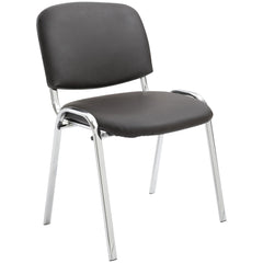 Besucherstuhl Ken C Kunstleder - braun