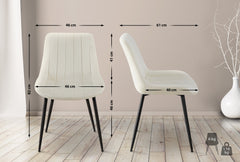 Stuhl Rahden Samt - creme