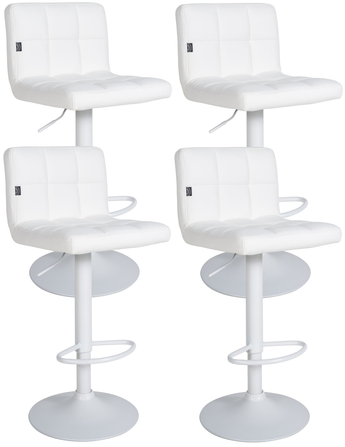 4er Set Barhocker Feni Kunstleder wei� - wei�