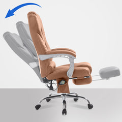 Bürostuhl Pacific mit Massagefunktion V2 Kunstleder - hellbraun