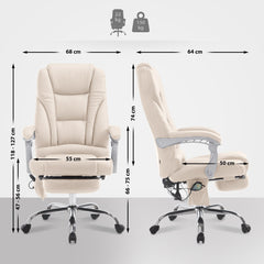 Bürostuhl Pacific mit Massagefunktion V2 - creme