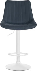 2er Set Barhocker Toni Stoff wei� - dunkelgrau