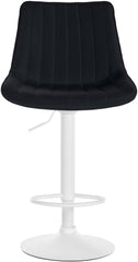 2er Set Barhocker Toni Stoff wei� - schwarz