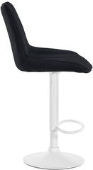 2er Set Barhocker Toni Stoff wei� - schwarz