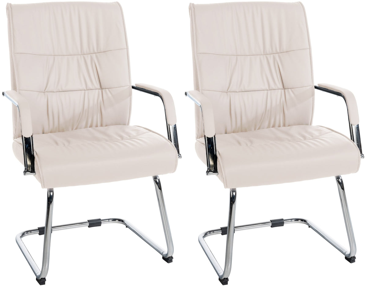 2er Set Besucherstühle Sievert - creme