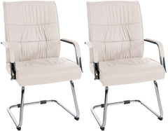 2er Set Besucherstühle Sievert - creme