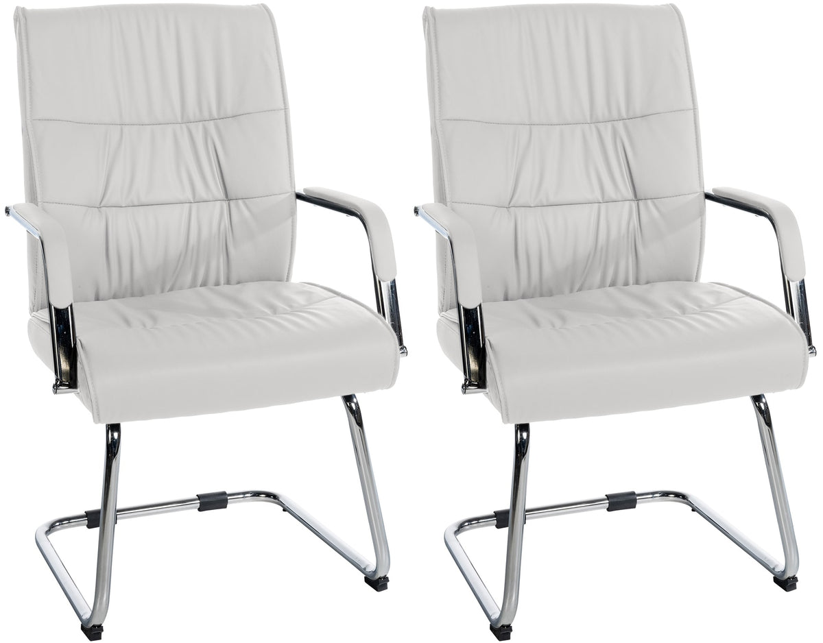 2er Set Besucherstühle Sievert - weiß