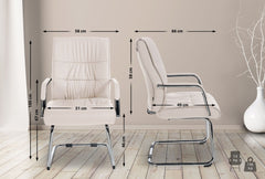 2er Set Besucherstühle Sievert - creme