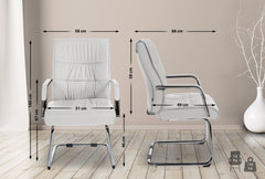 2er Set Besucherstühle Sievert - weiß