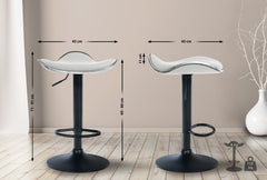 Barhocker Shanghai Kunstleder schwarz - wei�