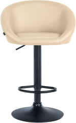 Barhocker Davie Kunstleder schwarz - creme