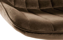 2er Set Barhocker Toni Samt wei� - braun