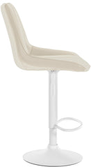 2er Set Barhocker Toni Kunstleder weiß - creme