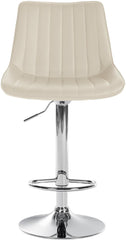 2er Set Barhocker Toni Kunstleder chrom - creme