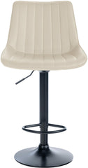 2er Set Barhocker Toni Kunstleder schwarz - creme
