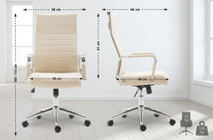 Bürostuhl Kolumbus Stoff - creme
