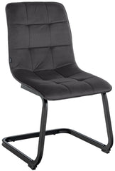 Esszimmerstuhl Vermont Samt - schwarz