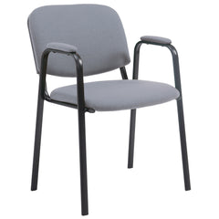 Besucherstuhl Ken PRO Stoff - grau