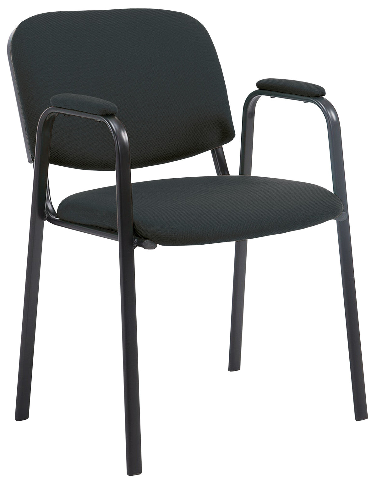 Besucherstuhl Ken PRO Stoff - schwarz