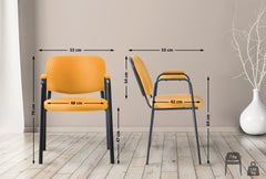 Besucherstuhl Ken PRO Stoff - orange